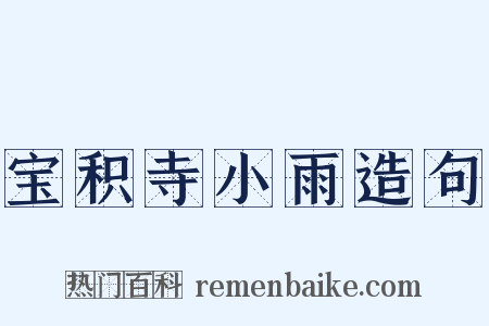 宝积寺小雨造句是什么意思的图片
